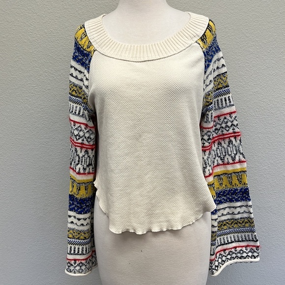 Free People Fairground Thermal Knit Sweater Top - Picture 5 of 10